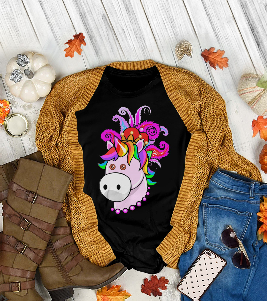 Kids Unicorn Mardi Gras New Orleans T-Shirt