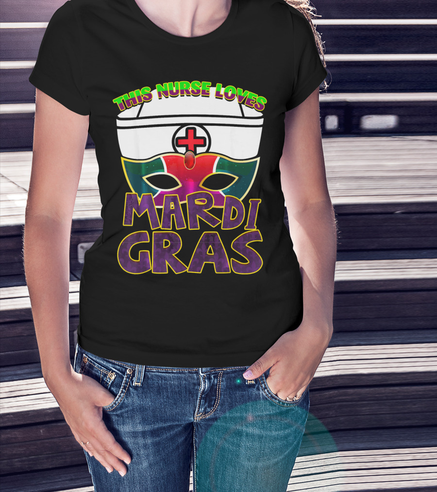 This Nurse Loves Mardi Gras Fat Tuesday Nurse T-Shirt