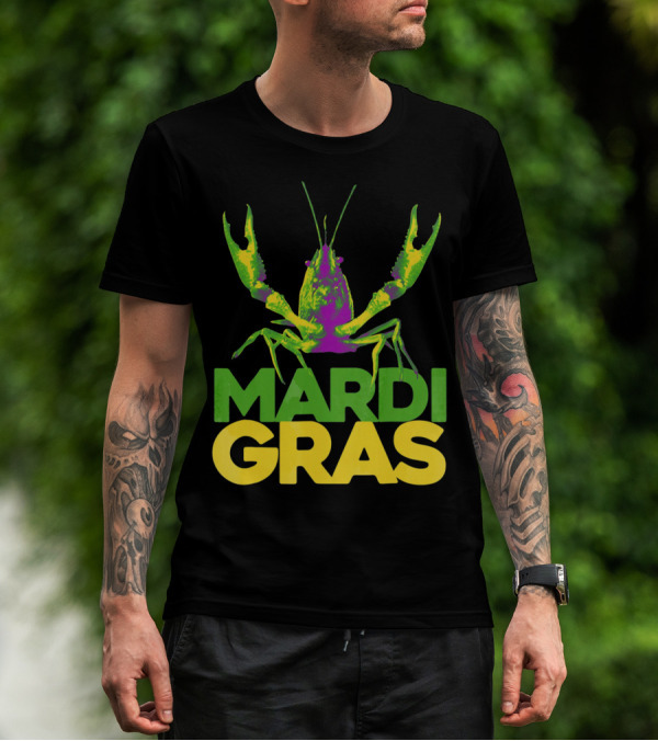 Mardi Gras Crawfish Vintage New Colorful T-Shirt