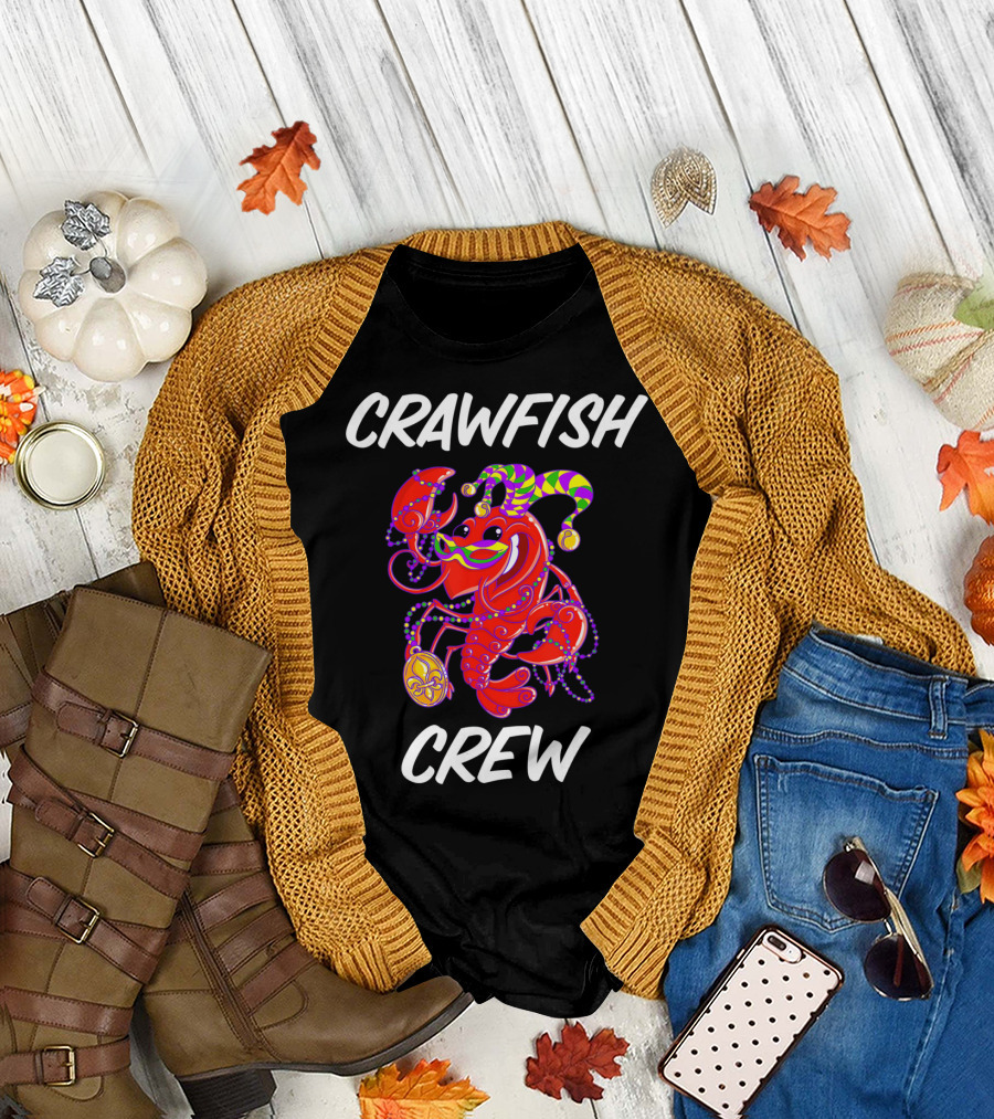 Crawfish Crew Mardi Gras Matching T-Shirt