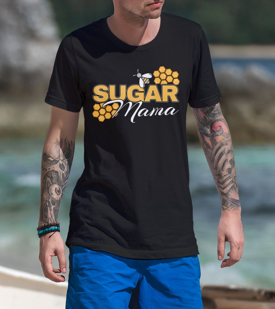 Sugar Mama Bee Hive Honeycomb T-Shirt
