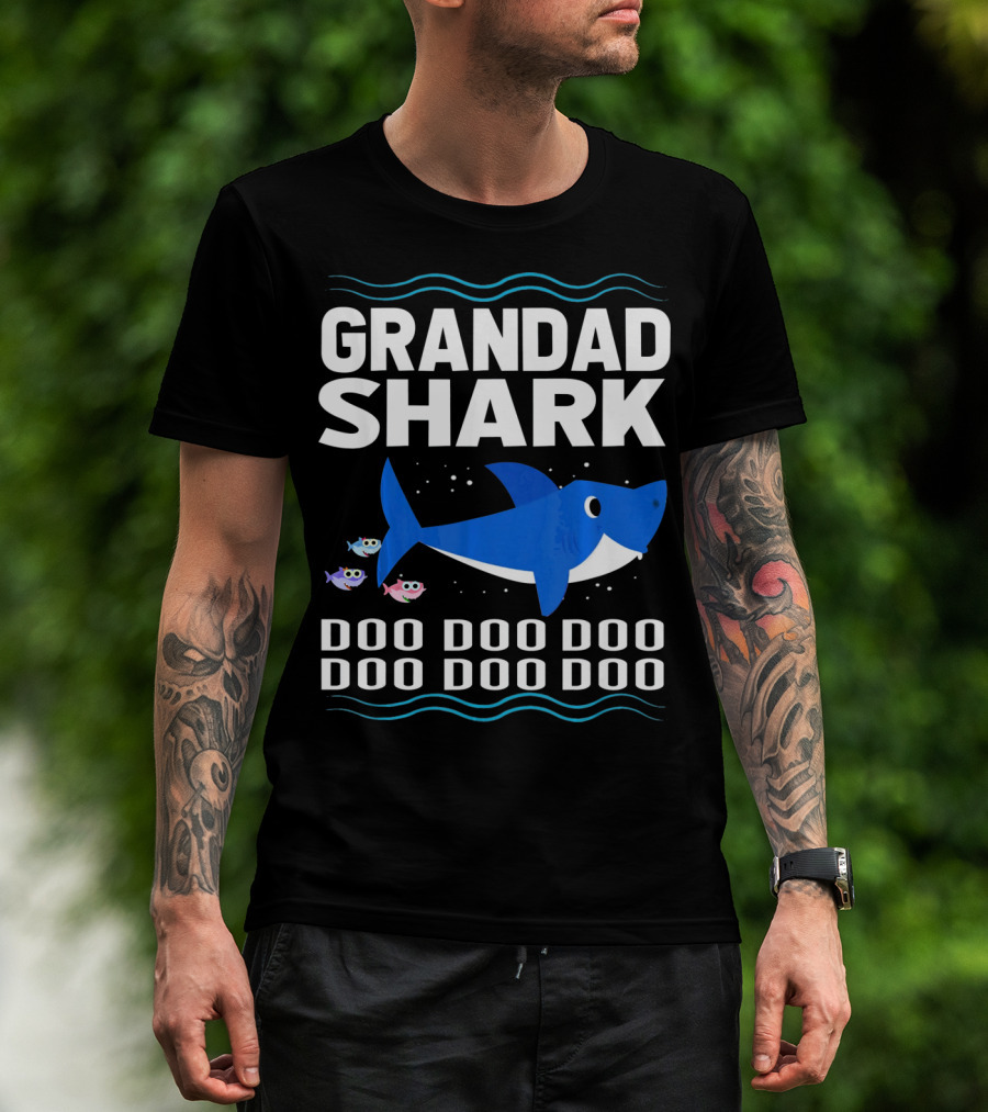 Grandad Shark Doo Doo Doo Doo Doo Doo Funny Baby T-Shirt