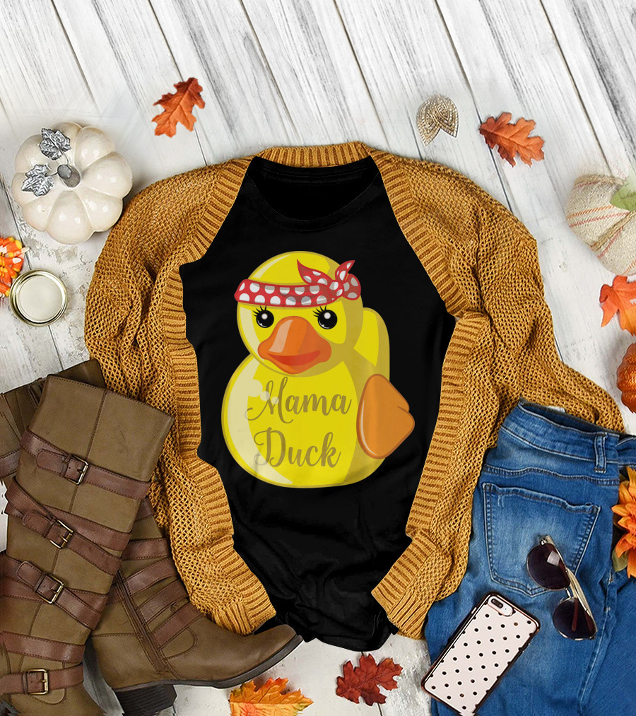 Mama Duck Bandana Polka Dot Style Quack Squad T-Shirt