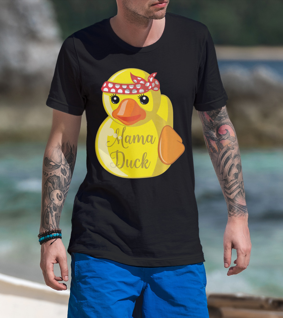 Mama Duck Bandana Polka Dot Style Quack Squad T-Shirt