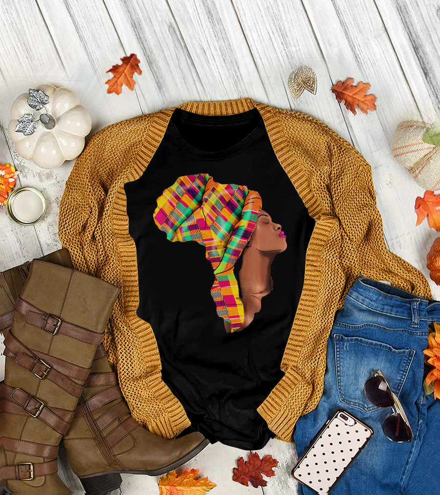 Oheneba Kente Headwrap African Mom Mother's Pride T-Shirt