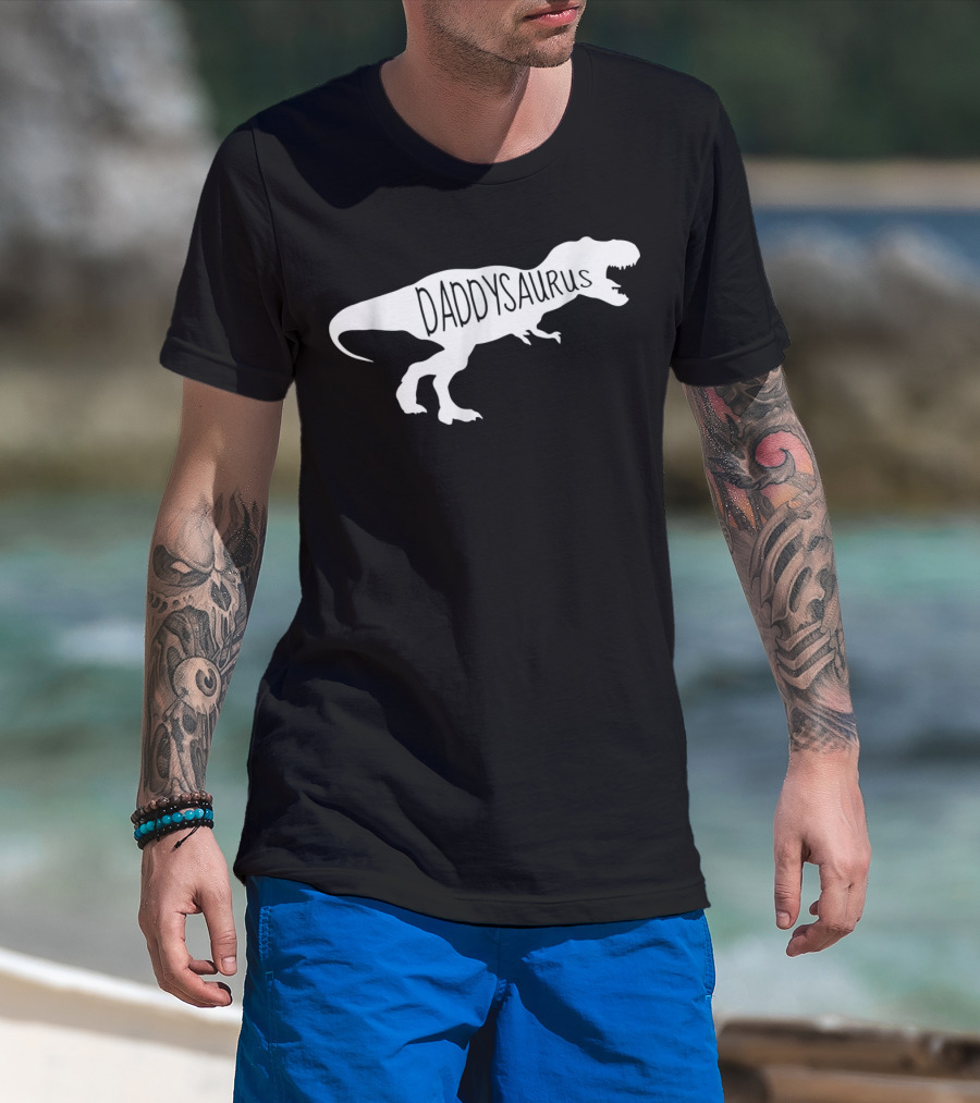 Daddysaurus Mens Baby Announcement T-Shirt