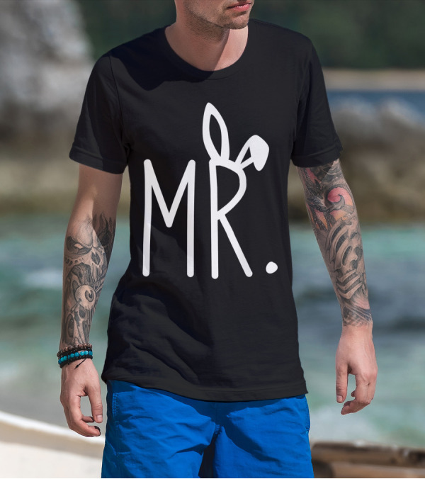 MR. Bunny Ears Mens Easter T-Shirt