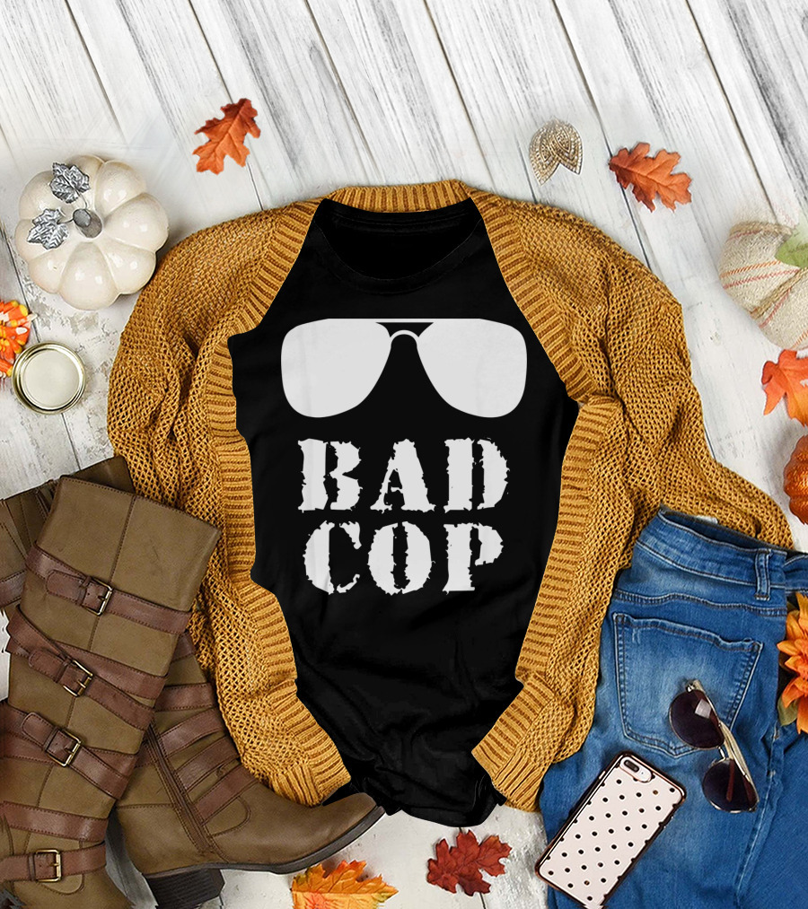 Bad Cop Funny Father and Son Matching Sunglasses T-Shirt