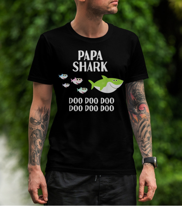 Papa Shark Doo Doo Doo Doo Fathers Mens T-Shirt