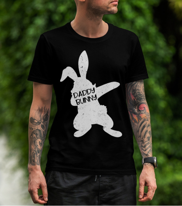 Daddy Bunny Dabbing Rabbit Cute Matching T-Shirt