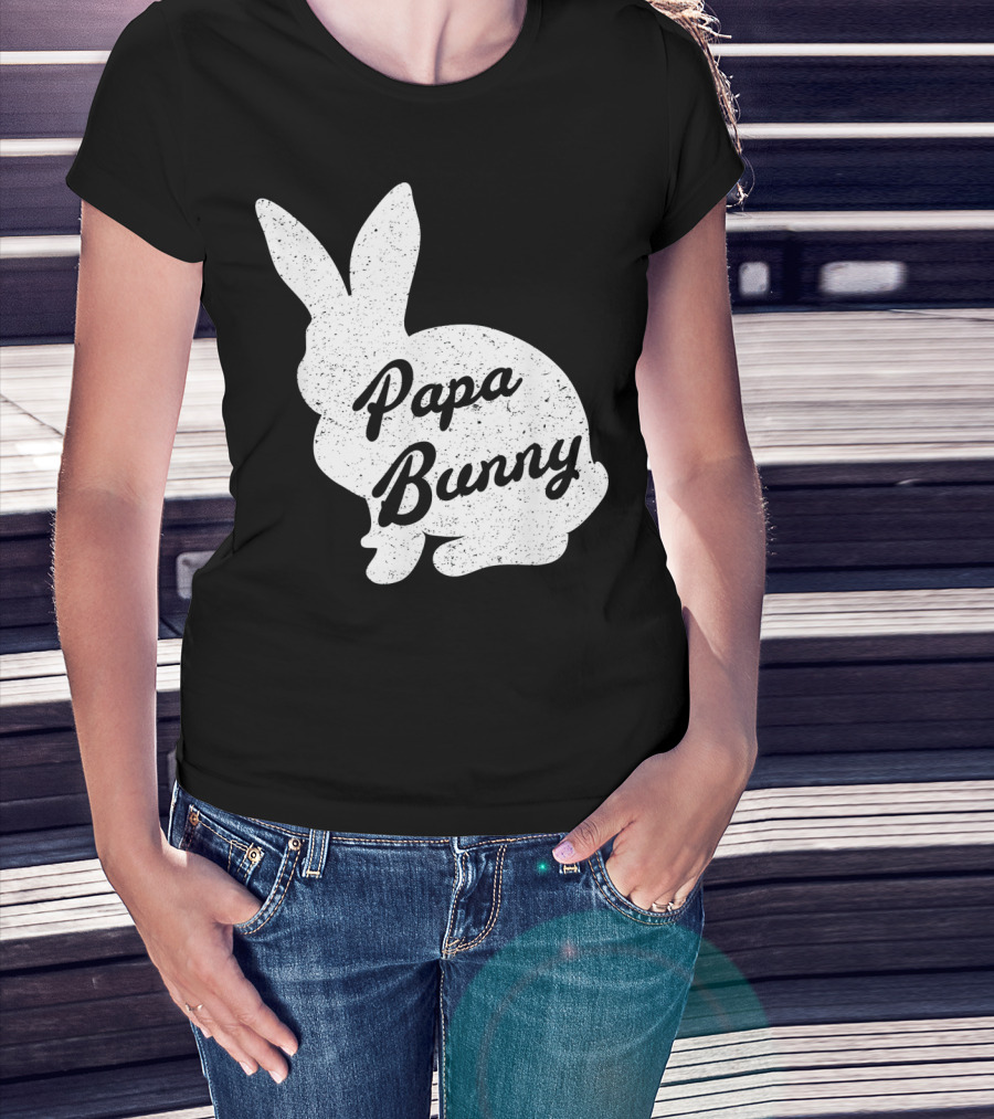 Papa Bunny Funny And Cute Easter Mens T-Shirt