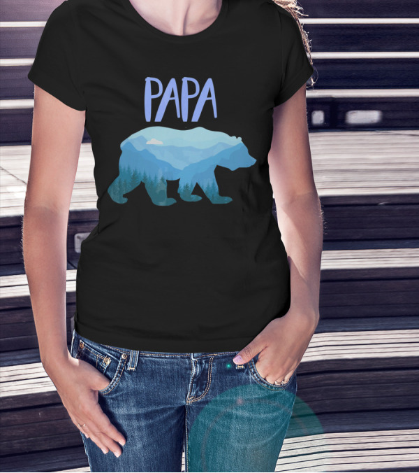 Papa Mountain Bear Mens Papa Bear T-Shirt