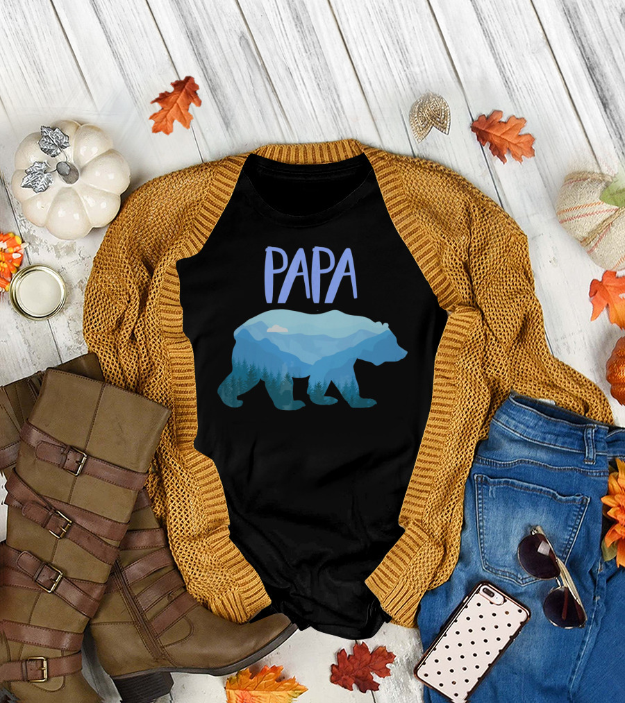 Papa Mountain Bear Mens Papa Bear T-Shirt