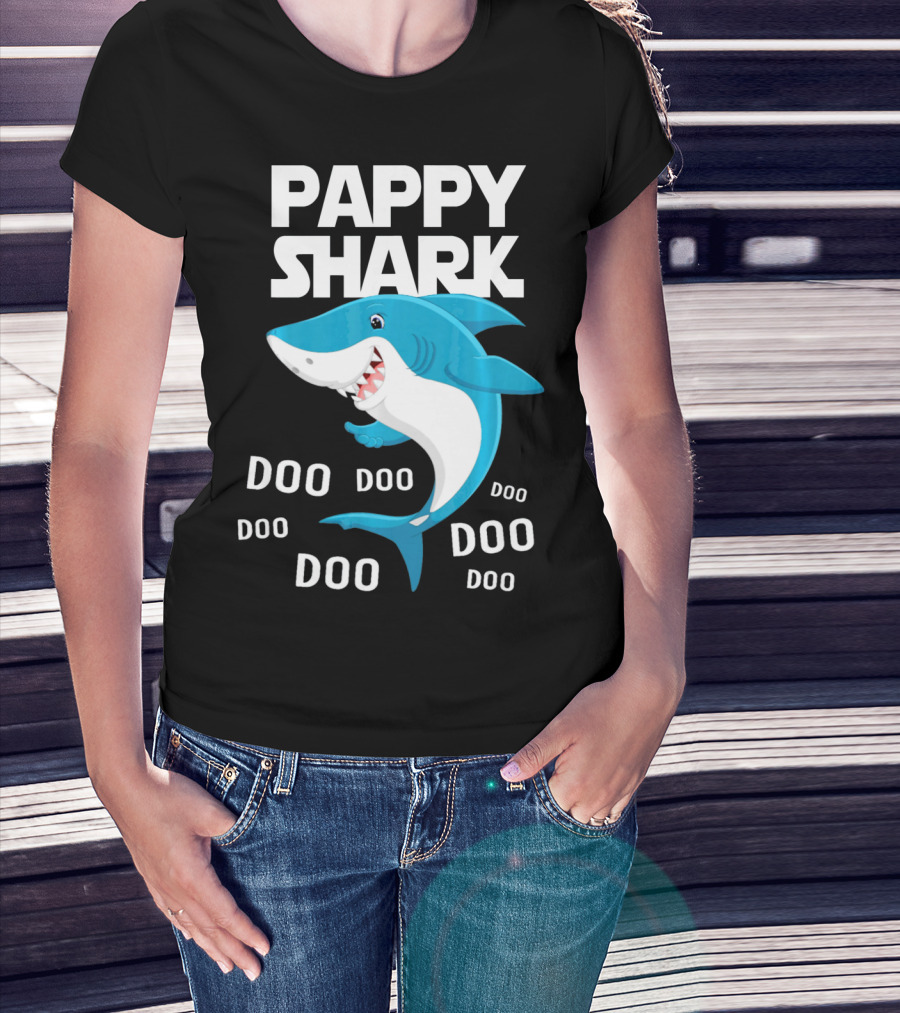 Pappy Shark Doo Doo Doo Grandpa Father's Day T-Shirt