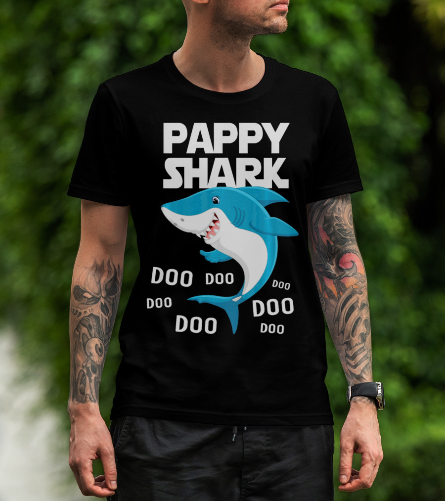 Pappy Shark Doo Doo Doo Grandpa Father's Day T-Shirt