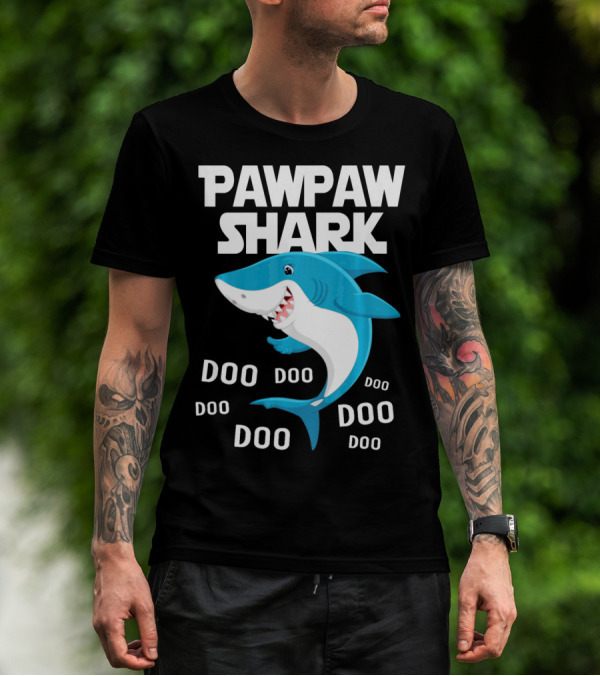 Pawpaw Shark Doo Doo Doo Grandpa Song T-Shirt