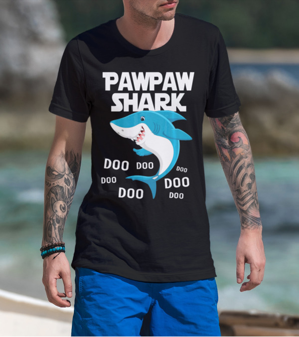 Pawpaw Shark Doo Doo Doo Grandpa Song T-Shirt
