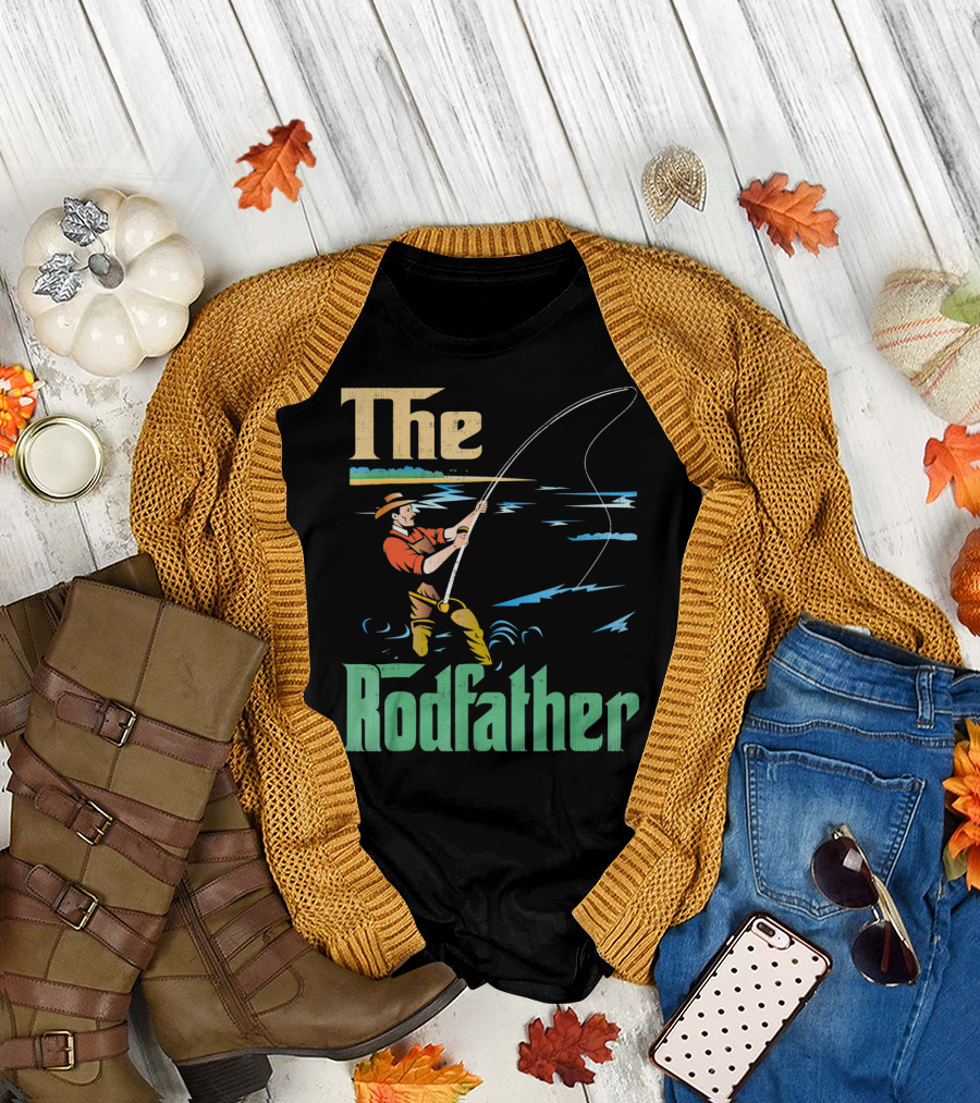The Rodfather Fishing Fisherman T-Shirt