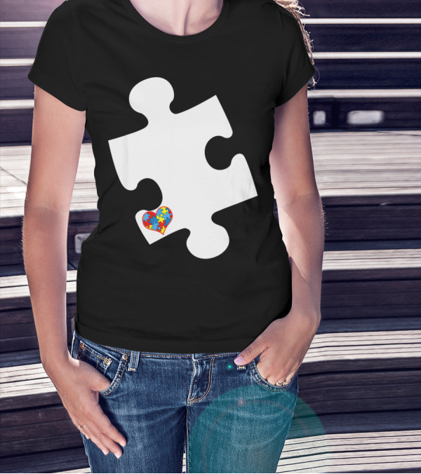 Awesome Love Autism Awareness Puzzle Heart Piece T-Shirt