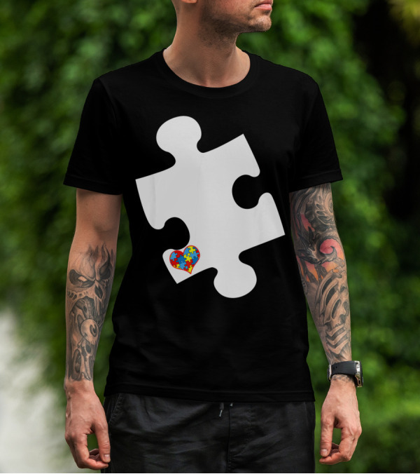 Awesome Love Autism Awareness Puzzle Heart Piece T-Shirt