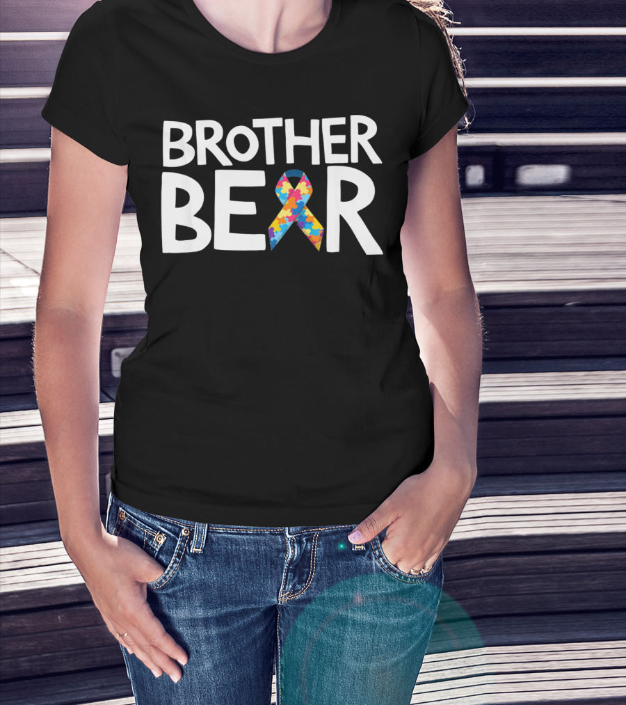 Brother Bear Autism Awareness Puzzle T-Shirt