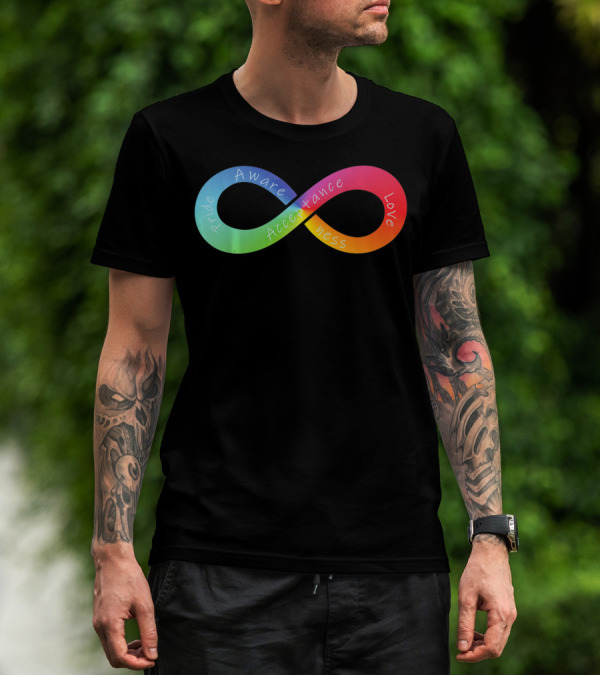 Pride Awareness Acceptance Love Rainbow Infinity Autism Awareness T-Shirt