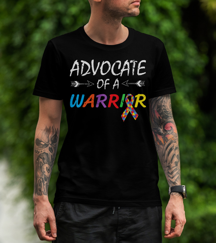 Advocate Of A Warrior Autism Awareness Puzzle T-Shirt