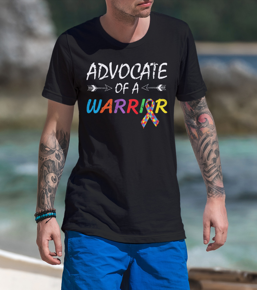 Advocate Of A Warrior Autism Awareness Puzzle T-Shirt