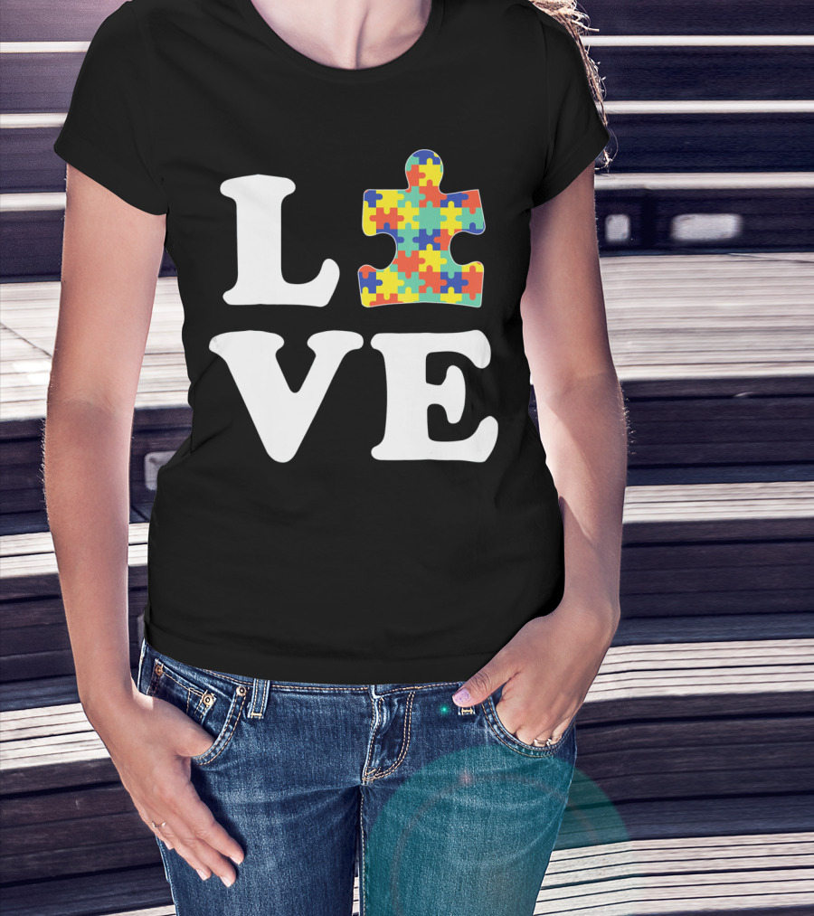 Love Autism Awareness Puzzle T-Shirt