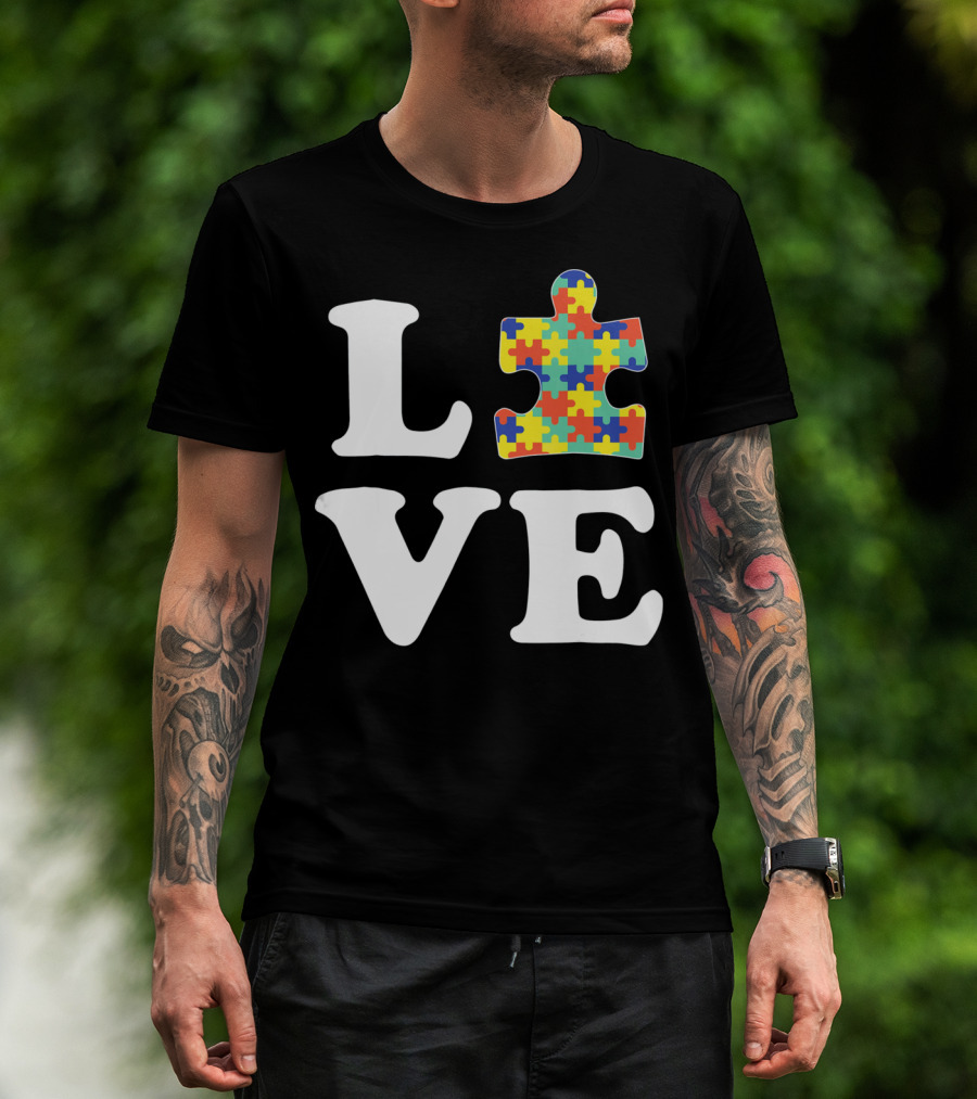 Love Autism Awareness Puzzle T-Shirt