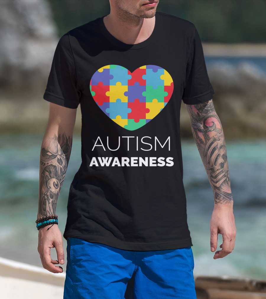 Autism Awareness Puzzle Heart T-Shirt