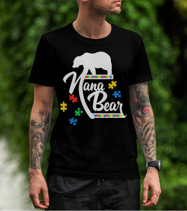 Nana Bear Puzzle Autism Awareness T-Shirt