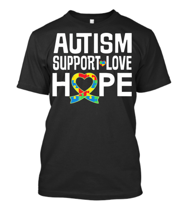 Autism Support Love Hope Puzzle T-Shirt
