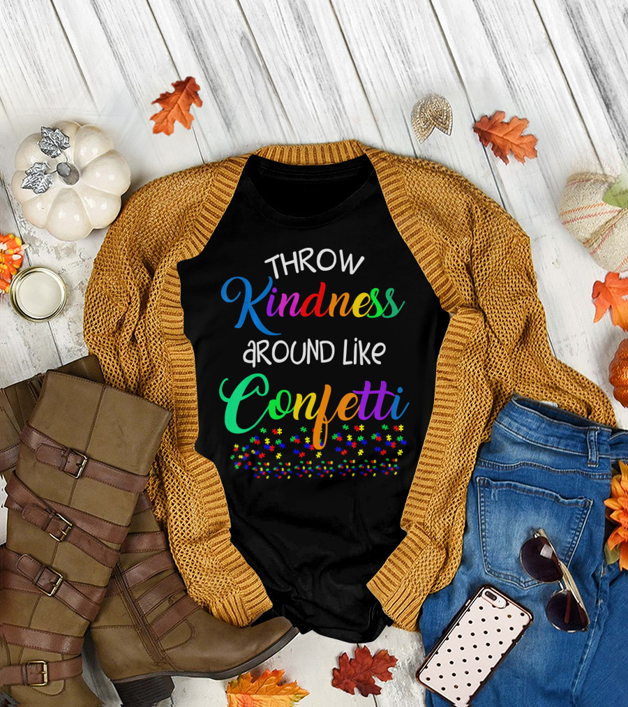 Throw Kindness Around Like Confetti Rainbow Stars T-Shirt