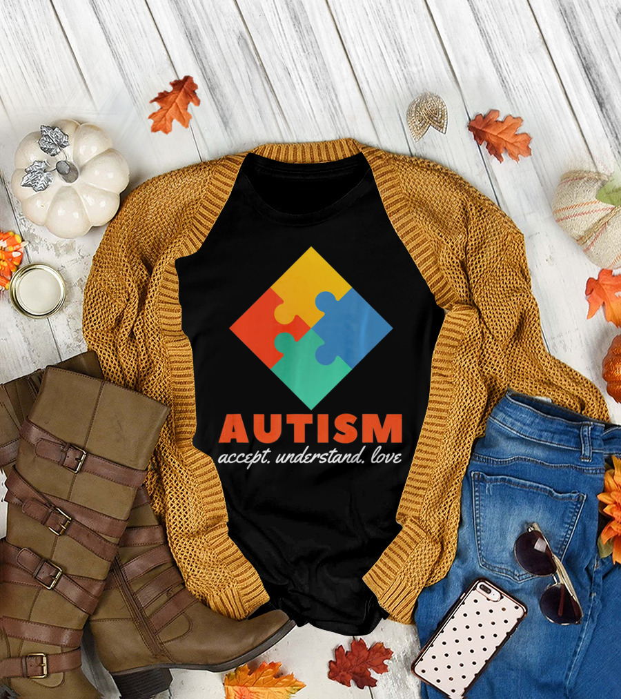 Autism Accept Understand Love Puzzle T-Shirt