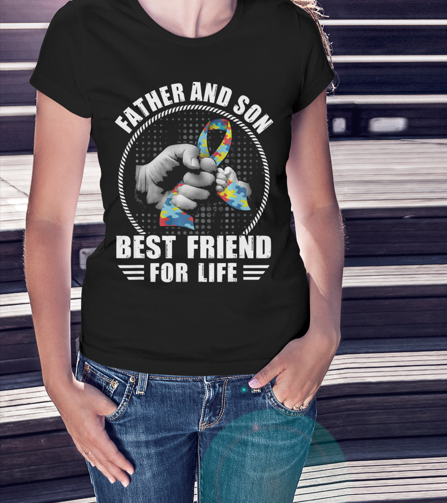 Father And Son Best Friend For Life Autism Awareness T-Shirt
