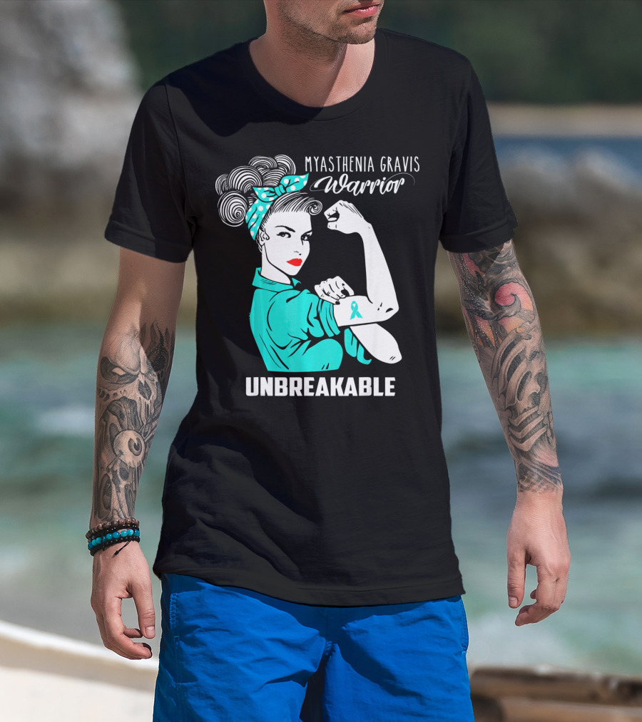 Myasthenia Gravis Warrior Unbreakable Strong Woman T-Shirt