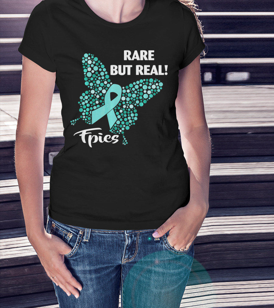 Rare But Real FPIES Awareness Ribbon Butterfly T-Shirt