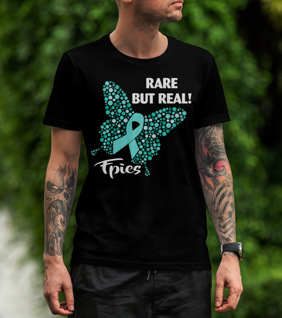 Rare But Real FPIES Awareness Ribbon Butterfly T-Shirt