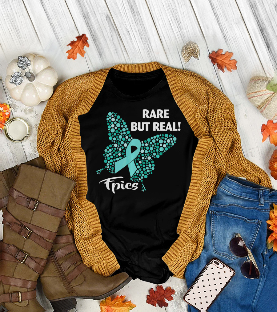 Rare But Real FPIES Awareness Ribbon Butterfly T-Shirt