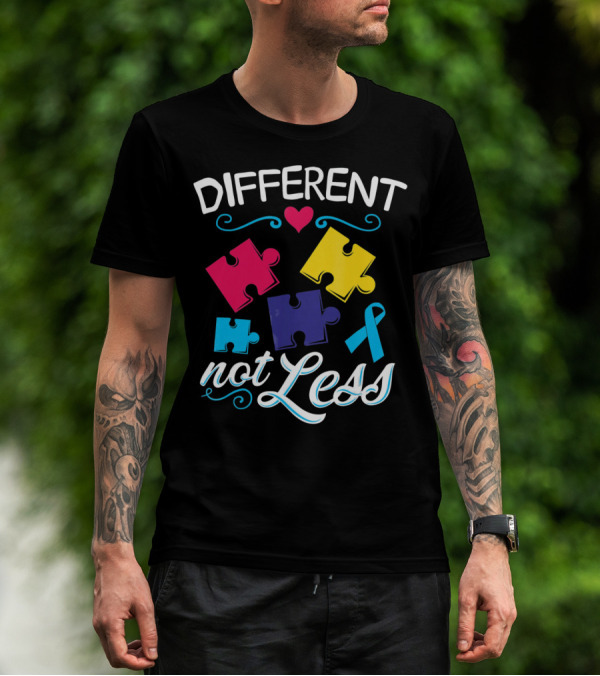 Different Not Less Autism Awareness Puzzle T-Shirt