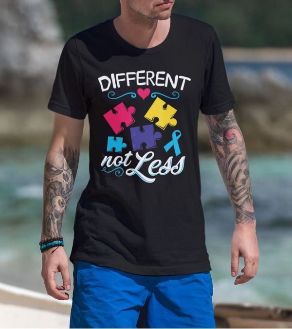 Different Not Less Autism Awareness Puzzle T-Shirt
