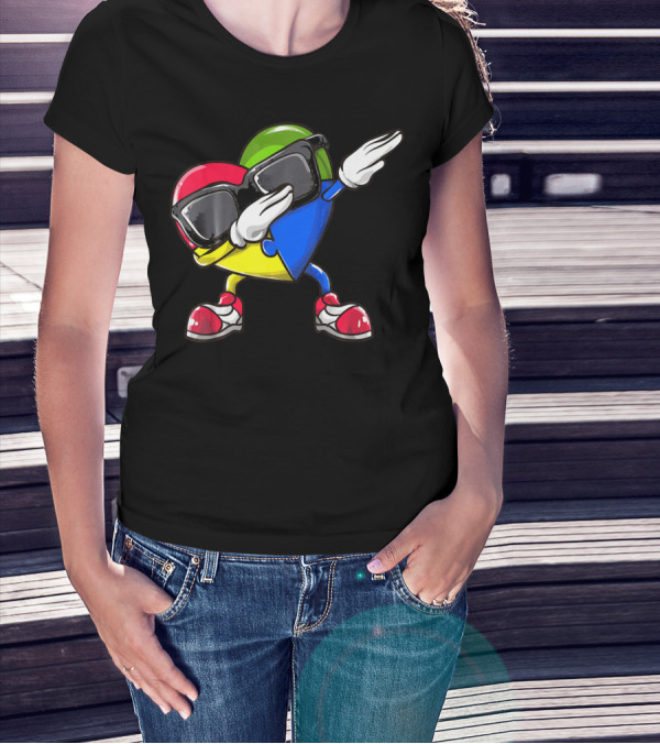 Autism Awareness Dabbing Heart Puzzle Sunglasses Sneakers T-Shirt