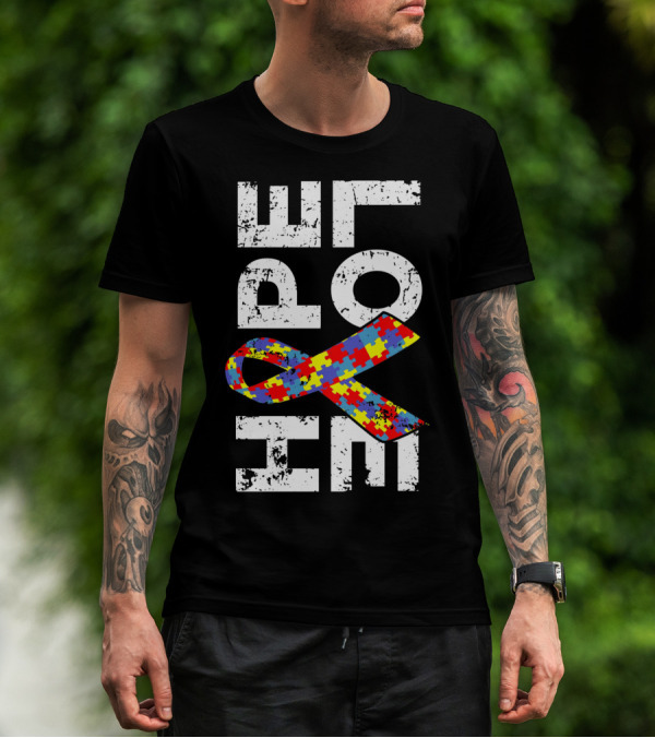 Autism Awareness Ribbon Puzzle Hope T-Shirt