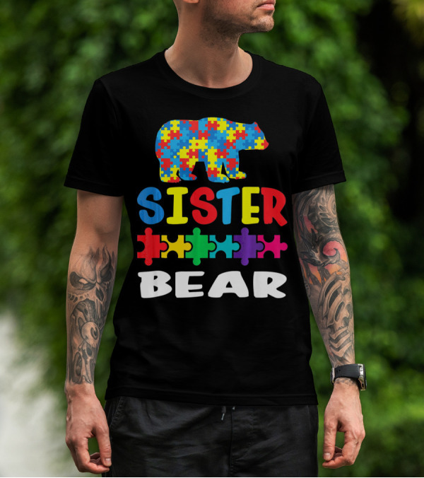 Sister Bear Puzzle Autism Kid T-Shirt