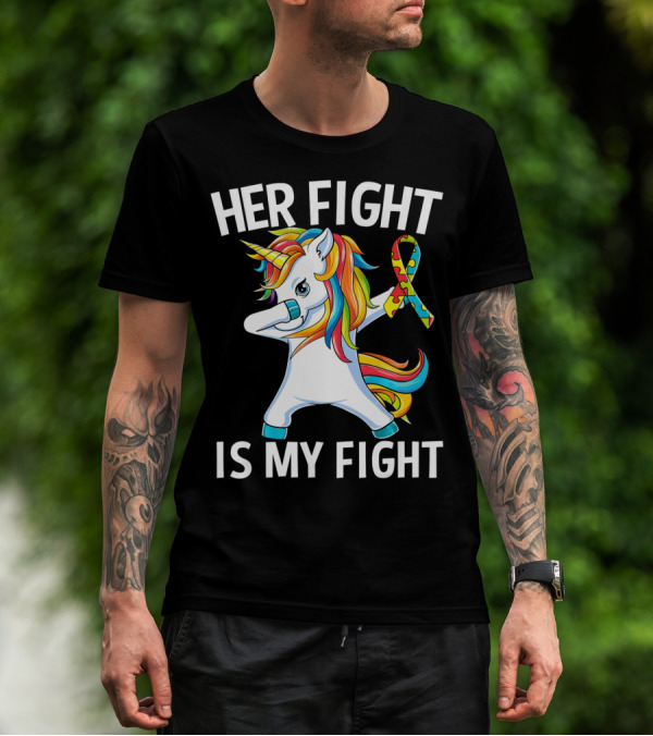 Her Fight Is My Fight Unicorn Puzzle T-Shirt