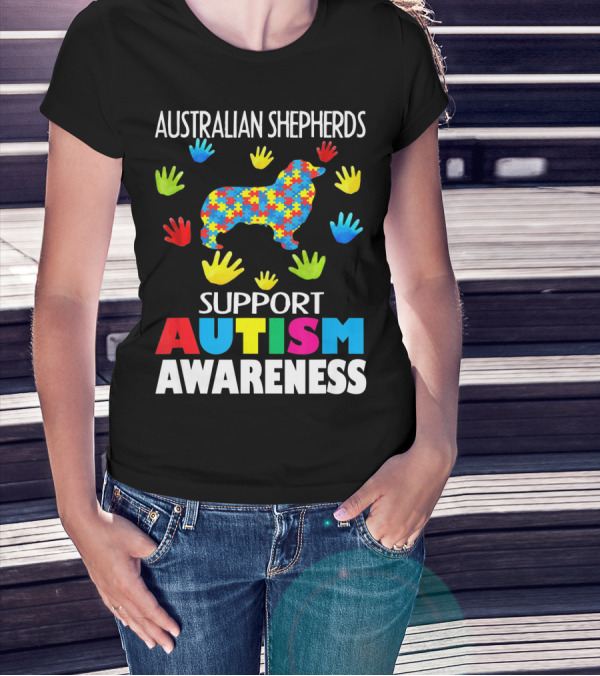 AUSTRALIAN SHEPHERDS SUPPORT AUTISM AWARENESS T-Shirt