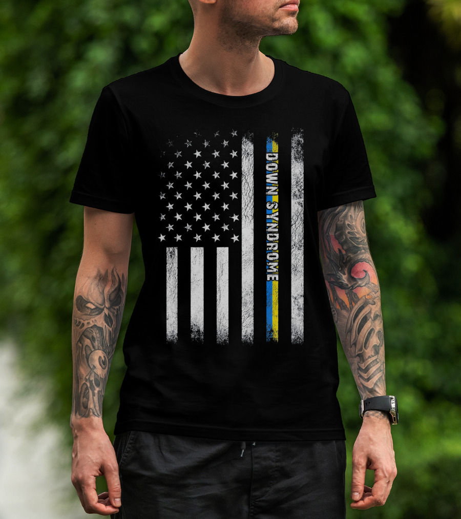 American Flag Down Syndrome Awareness T-Shirt