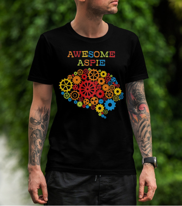 Awesome Aspie Steampunk Autistic Genius Brain T-Shirt