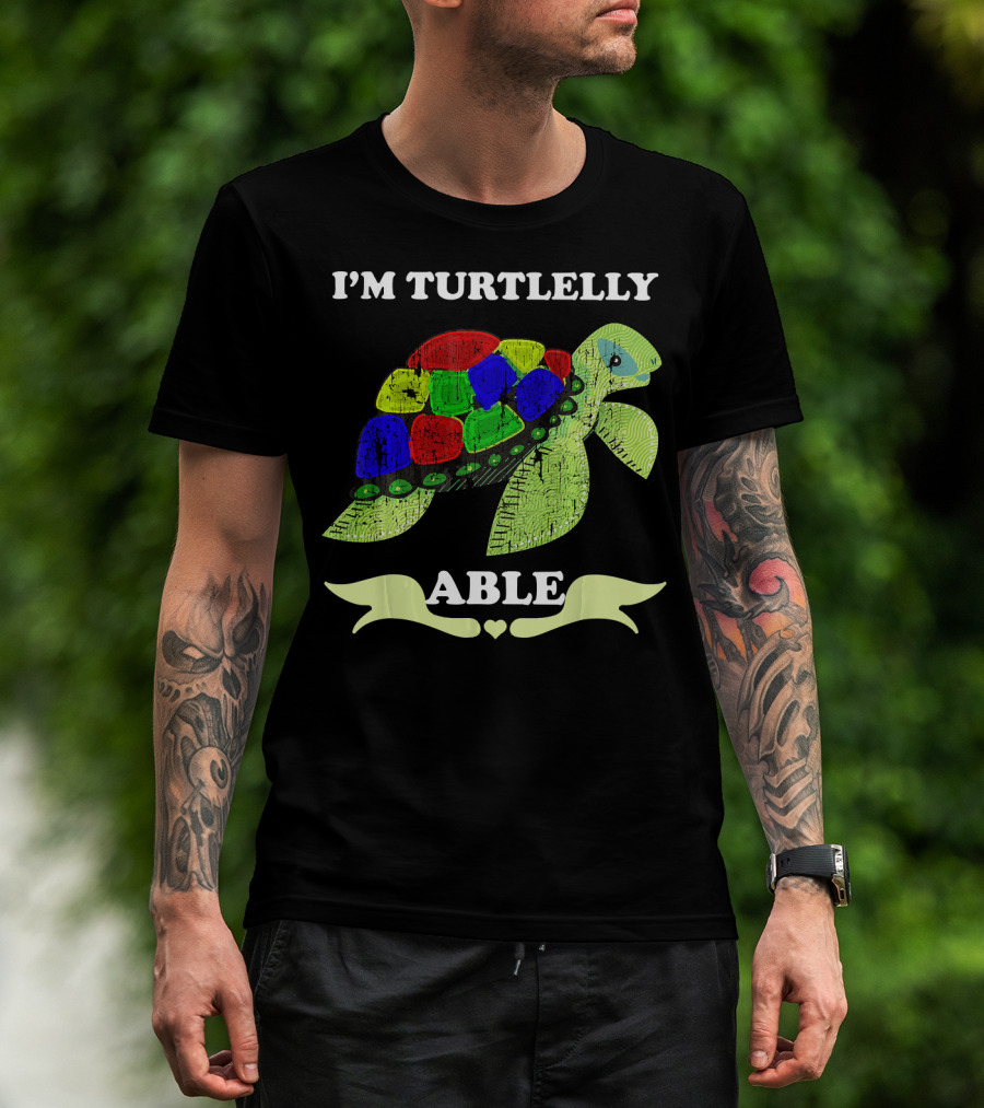 I'm Turtlelly Able Autism Puzzle Turtle T-Shirt